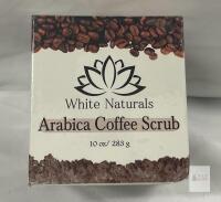 NEW White Naturals Arabica Coffee Scrub, 10 oz (283 g), Dead Sea Salt & Natural Oils, Sealed, X003FLQD99