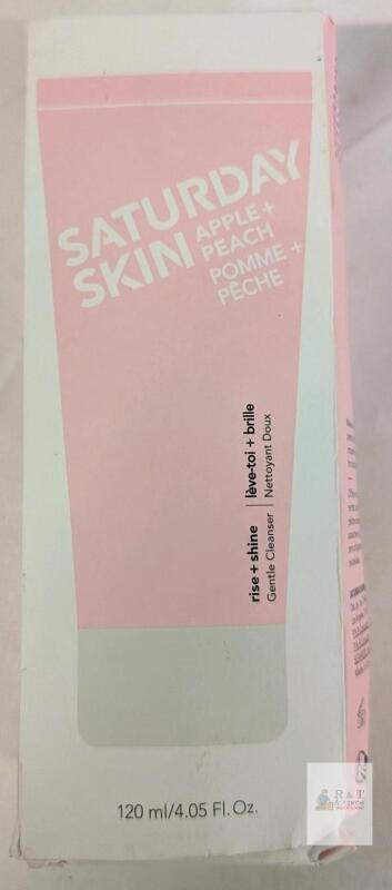 Saturday Skin Apple + Peach Rise + Shine Gentle Cleanser 4.05 Fl Oz (120 ml) Original Box Korea