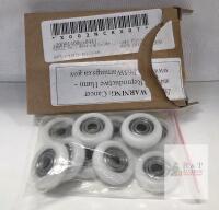 10x 625ZZ Ball Bearing Guide Wheels, Double Shielded, Plastic/Steel, 5x16x5mm, China