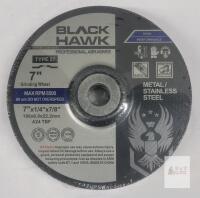 Black Hawk GW7001 7" x 1/4" x 7/8" Type 27 Grinding Wheel 5-Pack, 8500 RPM, Metal/Stainless Steel