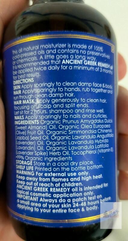 Ancient Greek Remedy Oil 4 fl oz &ndash; 100% Natural Moisturizer, 99% Organic, Vegan, USA