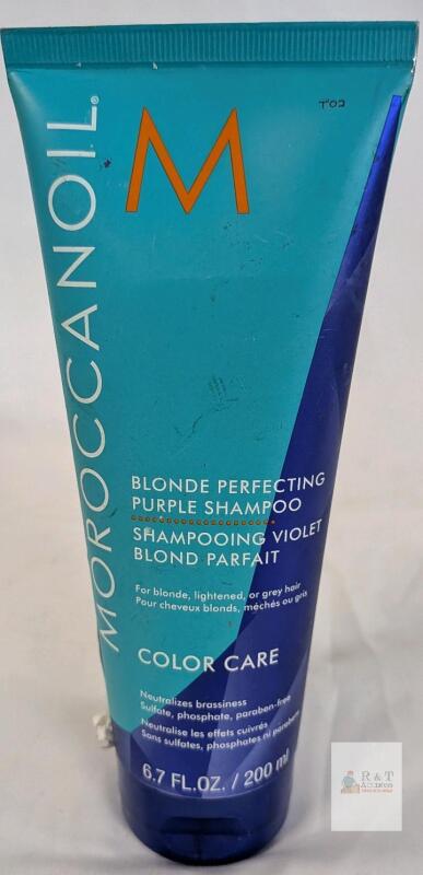 Moroccanoil Blonde Perfecting Purple Shampoo 6.7 fl oz, Color Care, Sulfate-Free, 133ALUY