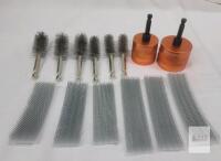 QUISUOSJ Copper Pipe Cleaning Tool Kit, 1/2" & 3/4" Rotary Drill Brushes, 16 Piece Set