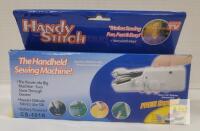 Handy Stitch CS-101B Handheld Sewing Machine, Portable Cordless, 4 AA, Accessories Included