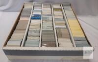 1990s / 2000s MLB Baseball , NHL Hockey & NFL Football Trading Card Singles in Quintuple Long Box . 2500++ Trading Cards