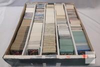 1980s / 90s NHL Hockey , NBA Basketball & MLB Baseball Trading Card Singles in Quintuple Long Box - 2500++ Trading Cards