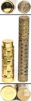 Vintage Faberg&eacute; "Fabergette" Brass Glass Roll-on Perfume Bottle & Step Paris Perfume Sprayer
