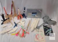 Vintage Estes Model Rocket & Whitewings Future of Flight Airplane Kit Lot w/ Catalogs & Manuals