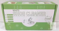 White Shoe Cleaner Foam for Sneakers, Gentle Formula, Packaging Shows Results, Not for Suede
