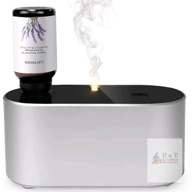 Lecdura Nebulizing Waterless Essential Oil Diffuser, 1.3W, Timer, 10ml Bottle, Silver/Black *SEE DESC