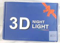 3D Night Light, 16 Colors, LED, USB/Battery, Remote Control & Touch Switch, Made in China
