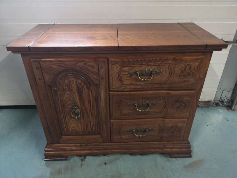 Vintage Wooden Buffet on Castors