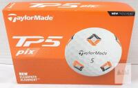 TaylorMade TP5 pix Golf Balls 12-Pack, 5-Layer Urethane, ClearPath Alignment, 2024 Model