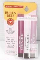Burt&rsquo;s Bees Lip Shimmer Pink Collection Set &ndash; Watermelon, Champagne, Guava &ndash; 3 Pack, 0.09 oz Each