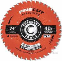 Crescent CSBFN-7AD 7-1/4" Fine Cut Finishing 40T Carbide Circular Saw Blade, 5/8" Arbor