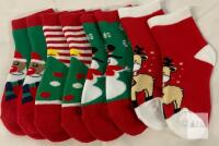 NEW Children&rsquo;s Ankle Socks 5 Pairs Christmas Designs Santa Snowman Reindeer Toddler/Child Size