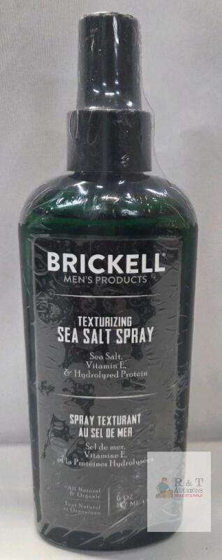 NEW Brickell Men's Texturizing Sea Salt Spray 6oz, All Natural & Organic, Sealed, USA-Made