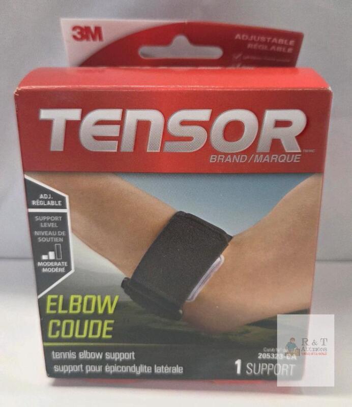 NEW Tensor Tennis Elbow Support by 3M, Adjustable, Moderate Support, Fits 7&ndash;13 in Forearm, 205323-CA
