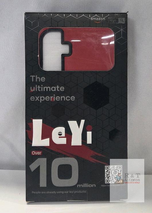 LeYi Red+Black Protective Phone Case for Samsung Galaxy S23 FE, Shockproof, Slim Fit