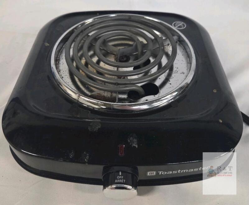 WORKING Toastmaster TM-305BCN Single Burner Electric Hot Plate, 1500W, Adjustable Temp, Black