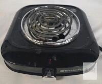 WORKING Toastmaster TM-305BCN Single Burner Electric Hot Plate, 1500W, Adjustable Temp, Black