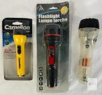 Camelion 3 LED Flashlight, 2AA, Up to 35 Hour Run Time, Yellow/Black, Long-Distance Beam