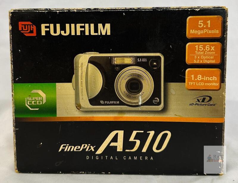 Fujifilm FinePix A510 Digital Camera, 5.1MP, 3x Optical Zoom, 1.8" LCD, xD Card, Boxed Kit