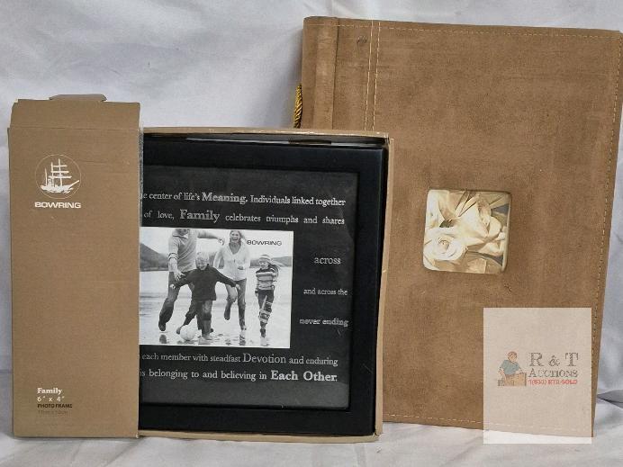 Photo Album 300 Capacity 4"x6", 4"x7" Brown Slip-In w/Memo, Bowring 6x4 Family Frame Black
