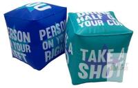 New Giant Dice Drinking Game for Adults - Blow Up Dice PVC Inflatable and Reusable 2 Dice - 10" - Jumbo Dice for Indoor Outdoor Fun Games, Pool Parties, Lawn Floor Games