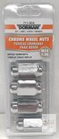 Dorman 711-604 Chrome Wheel Nuts, M14-1.50, 7/8" Hex, Duplex Acorn, Set of 4, Steel, 2.32" Long