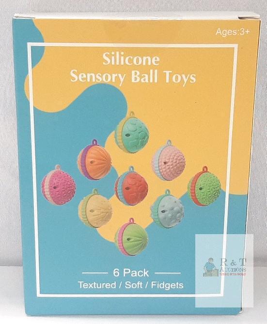 NEW Silicone Sensory Ball Toys 6 Pack, CG668 Textured Soft Fidget, Dongguan Chenggong, Barcode X004Z3LAPD