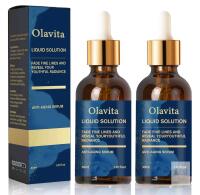 2 New OLAVITA Liquid Solution - Liquid Wrinkle, Olavita Serum, Firms Skin and Reduces Wrinkles, Suitable for Sensitive Skin (30ml &times; 2)
