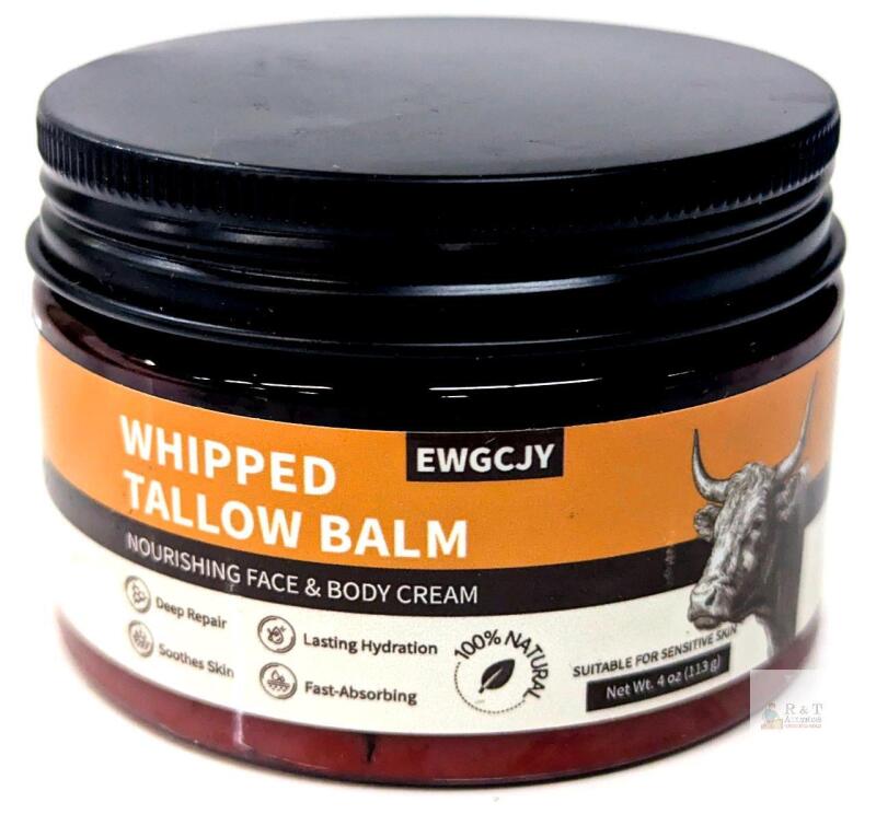 NEW EWGCJY Premium Grass-Fed Beef Tallow Balm &ndash; Whipped Tallow & Honey Moisturizer | Organic Face & Body Cream with Shea, Jojoba & Calendula | Luxury Whipped Tallow Cream for Radiant Skin 113g