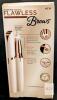 NEW Finishing Touch Flawless Brows Eyebrow Hair Remover, 18K Gold Plated, Built-in LED, Battery Included - 2