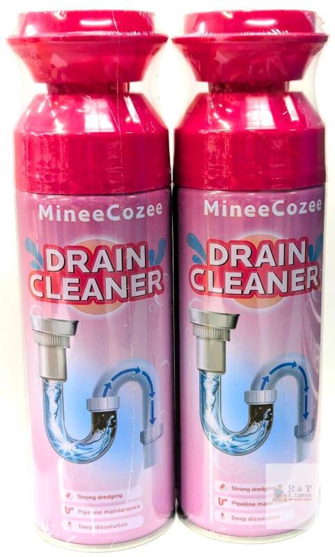 2 NEW MineeCozee Foaming Drain Cleaner, Sink Cleaner and Deodorizer, Drain Clog Remover for Kitchen Sinks, Tubs, Shower Drains, 500ml
