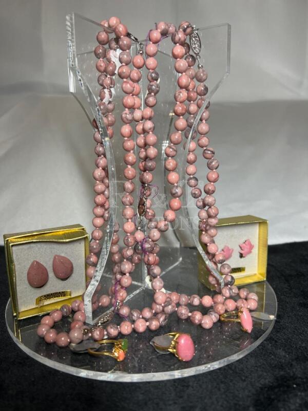 Vintage Rhodonite Necklaces plus