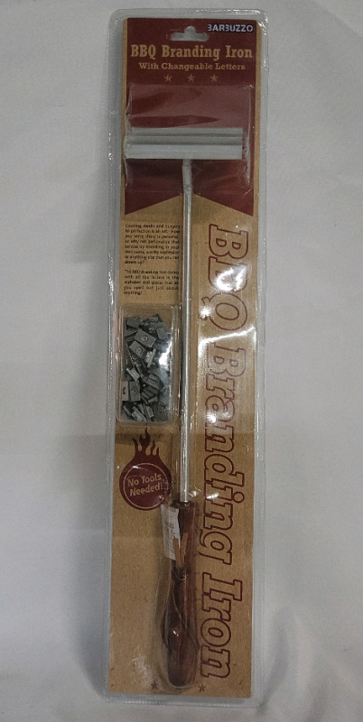 Barbuzzo BBQ Branding Iron w/Changeable Letters - New in Package