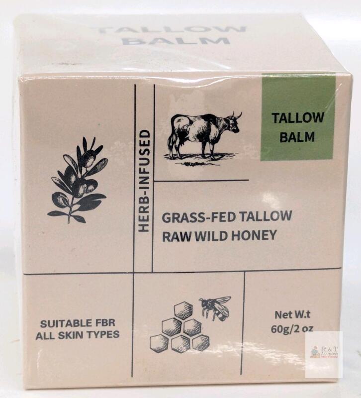 New Herb-Infused Grass-Fed Tallow & Raw Wild Honey Balm For All Skin Types, 60g