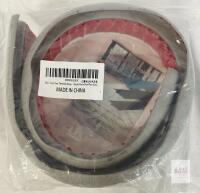 Vinyl Door Threshold Ramp Strip Grey 59" Flexible PVC, Peel & Stick, Waterproof, X003SK25PX
