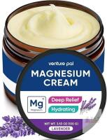 Venture Pal Magnesium Cream, Lavender, 3.53 oz (100 g), Deep Relief & Hydrating, Exp 2028