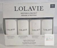 Lolavie Restore & Protect Travel Essentials Kit, Shampoo, Conditioner, Detangler, Leave-In, 8 fl oz