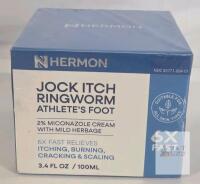 Hermon 3.4oz Antifungal Cream, 2% Miconazole, Jock Itch, Ringworm, Athlete&rsquo;s Foot, NDC 83771-004-01