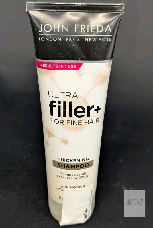 NEW John Frieda Ultra Filler+ Thickening Shampoo for Fine Hair, 8.3 fl oz, Biotin & Hyaluronic Acid
