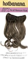 NEW Hotbanana 18" Flip-In Human Hair Extensions, Brown/Blonde Balayage, T4B/26P4B, 100% Real Hair