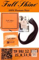 NEW Full Shine Tape-In Human Hair Extensions 99J Burgundy 12" 30g 20pcs Straight Remy