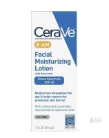 CeraVe AM Facial Moisturizing Lotion with Sunscreen SPF 30, 3 fl oz, Broad Spectrum, Oil Free