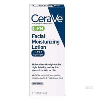 CeraVe PM Facial Moisturizing Lotion 3 oz, Oil-Free, Ceramides & Niacinamide, Fragrance-Free