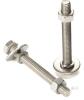 NEW Hex Head Bolts and Nuts Set, 1/4"-20 x 4", 10 Sets, Model HBT.1420.04-10, Made in China - 3