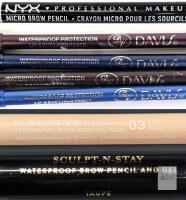 Laura Geller, NYX, Colorgram & Davis Mixed Eye & Brow Pencil Lot, 8 Waterproof Multicolor Note: Online returns. Volumes may be lower than listed