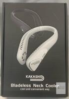 Kakashi F70 Bladeless Neck Cooler, 6000mAh, White, Portable, Lithium-ion, 5W Max Fan Power